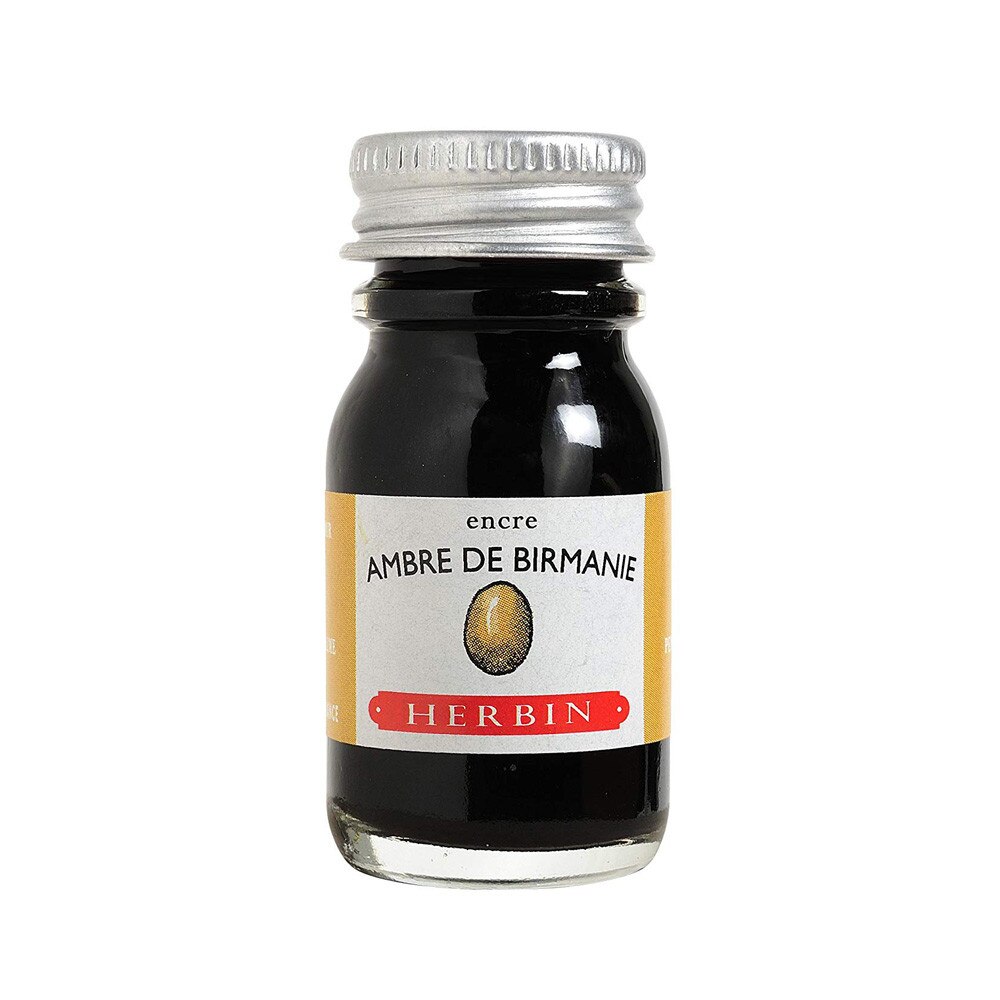 J.Herbin 10ml Fountain Pen Ink Ambre De Birmanie Bottle